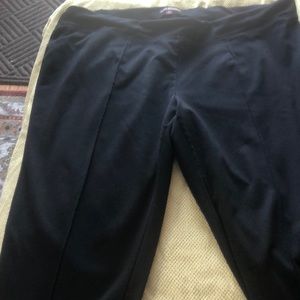 Black polyester pants